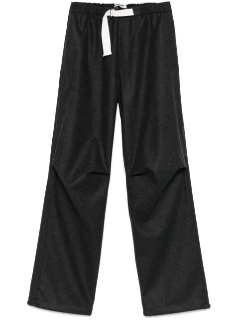 DARKPARK Jordan belted wide-leg wool trousers Grey MTR09FAW02