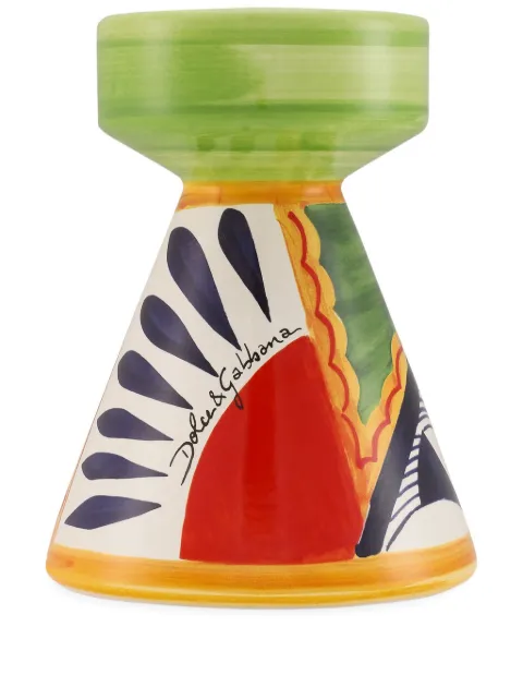 Dolce & Gabbana logo-print candle holder Green TCC188TCACD