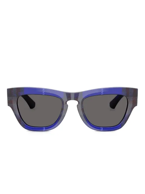 Burberry Eyewear check-pattern square-frame sunglasses Blue BE4440U411487