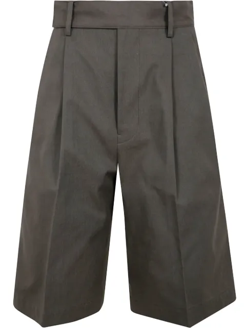 Yohji Yamamoto pleated shorts Green FTP50004