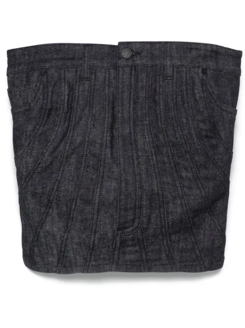 Mugler denim bustier top Blue 25P6TO07402013