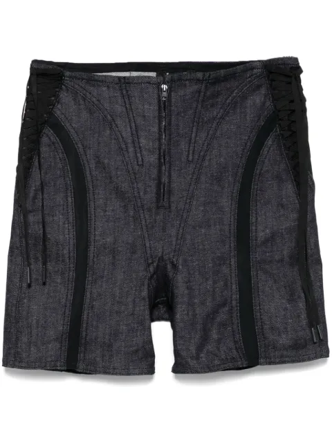 Mugler panelled shorts Blue 25P6PA04882013