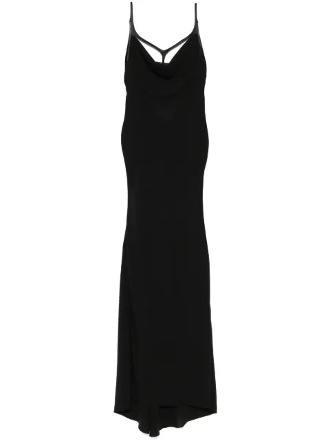 Mugler harness crepe gown Black 25P1RO1704369