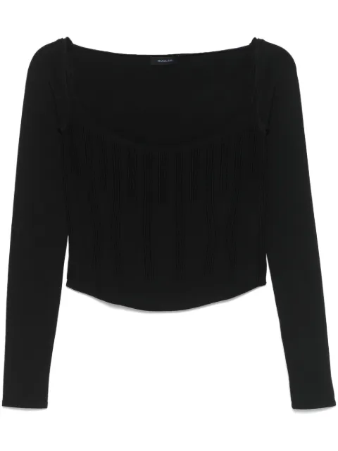 Mugler boning-detail sweater Black 25P2TO07881133