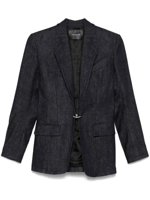 Mugler pierced tailored blazer Blue 25P1VE04182013