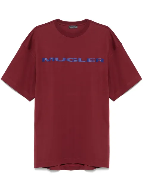 Mugler logo-appliqué T-shirt Red 25P3TS01146016