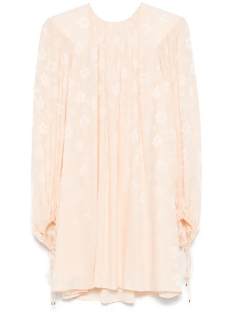 Chloé jacquard silk mini dress Neutrals CH25SRO14300