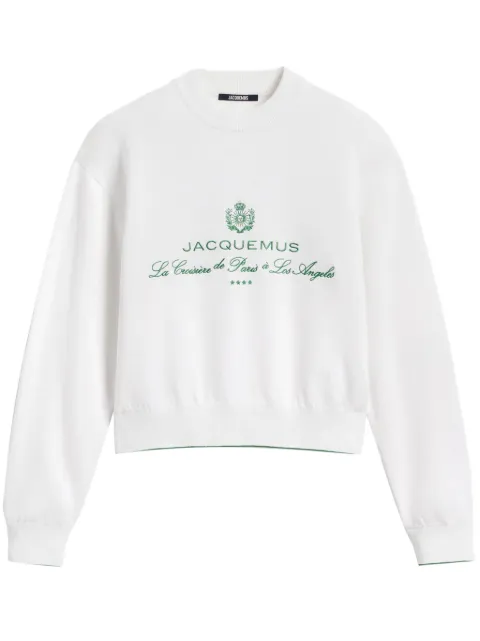 Jacquemus logo-embroidered sweatshirt White 251KN6192427