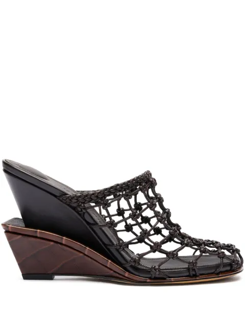 Jacquemus 100mm Les Doubles Tresses mules Brown 251FO1654301