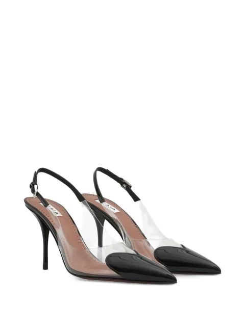 Alaïa le coeur slingback pumps in patent leather Black AA3E083CK150