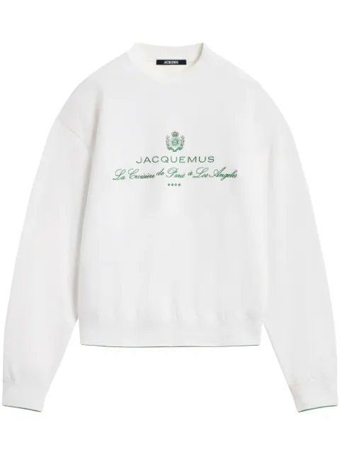 Jacquemus La Maille Venice sweatshirt White 255KN5442427