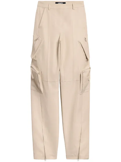 Jacquemus multi-pocket straight-leg cargo pants Neutrals 251PA1361629