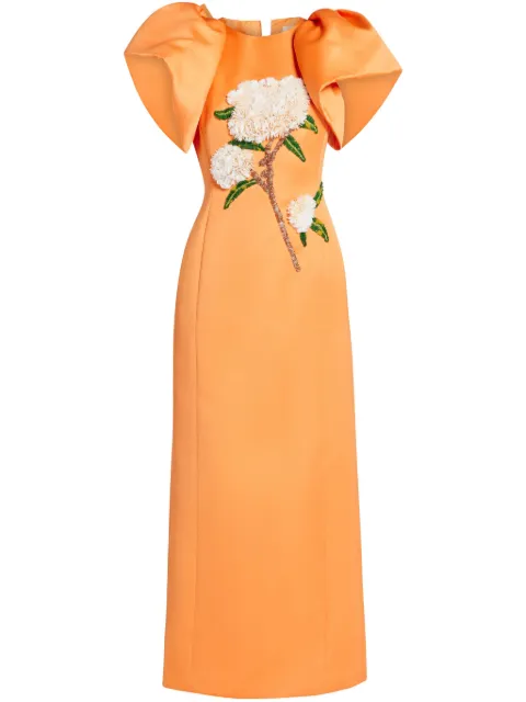 Leo Lin Lucinda embellished maxi dress Orange LLRE25034