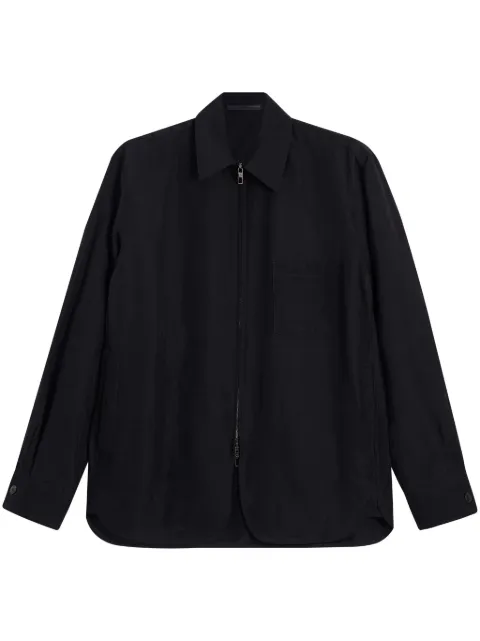 Giorgio Armani zip-up shirt Black GM000180TE10088