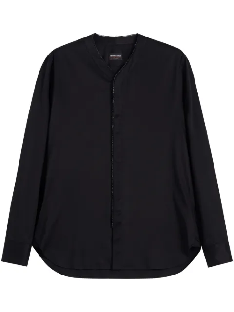 Giorgio Armani rhinestone-embellished shirt Black GM000257TE10459