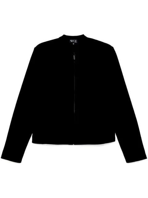 agnès b. zip-up cropped jacket Black ECU0JJJ2
