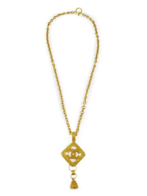 CHANEL Pre-Owned 1994 interlocking CC pendant necklace Gold NC94A