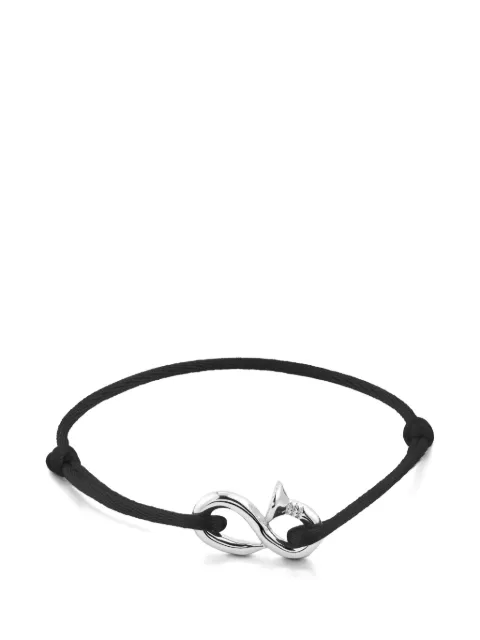 Mateo bent-nail cord bracelet Silver TNB01