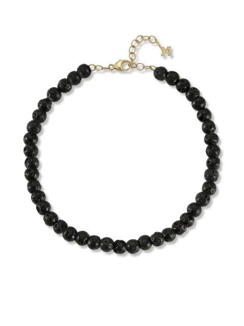 Mateo 14K yellow gold Lava Rock bracelet Black 4LRBB05
