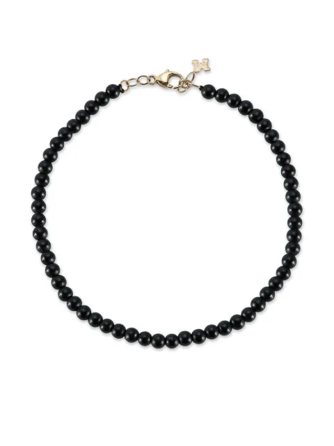 Mateo 14K yellow gold onyx beaded bracelet Black 4OBB04