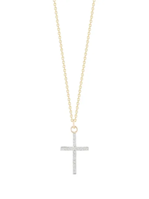 Mateo 14K yellow-gold Cross diamond neckace Gold 14KTSMALLMENSDIAMONDCROSSNECKLACE