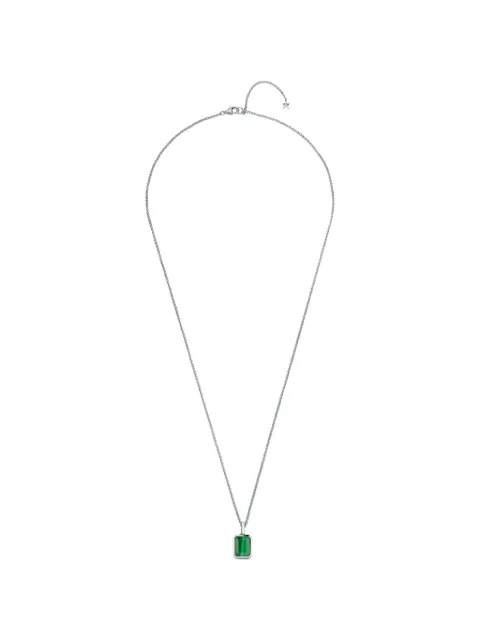 Mateo emerald-cut malachite necklace Silver ECMN01SS
