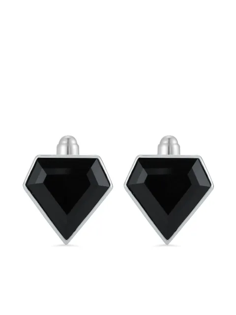 Mateo sterling silver Pentagon onyx cufflinks Silver OPC03