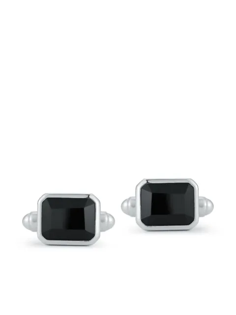 Mateo onyx cufflinks Silver ECOC03