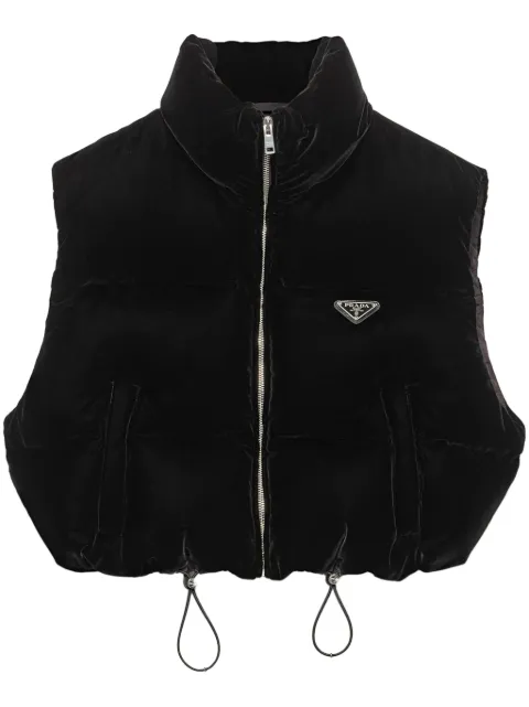 Prada velvet down vest Black 29X056S22216AB
