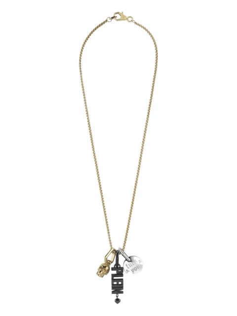 Philipp Plein logo-charm pendant necklace Gold PJHGA01NU