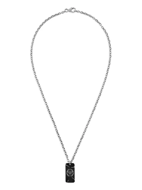 Philipp Plein Plein Tag chain necklace Silver PJ0AA17NU