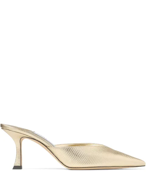Jimmy Choo 70mm Solar mules Gold SOLAR70QIW