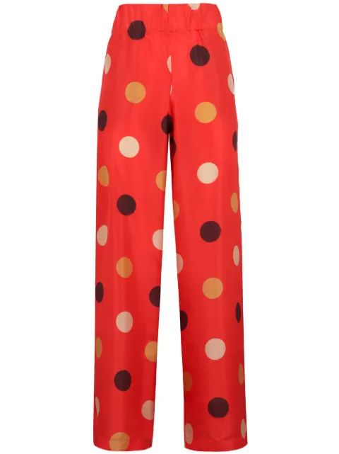 ASPESI polka dot-print trousers Orange S3G141M276