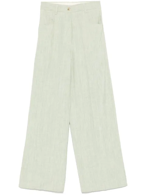 Forte Forte slub trousers Green 13819MYPANTS