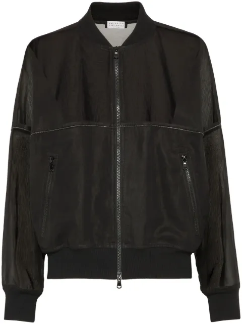 Brunello Cucinelli monili bomber jacket Black MH911VE706C099