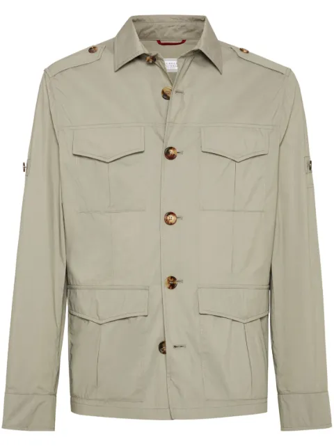 Brunello Cucinelli water-resistant shirt jacket Neutrals MR4576518C6539
