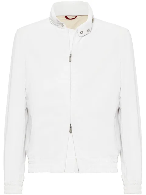 Brunello Cucinelli water-resistant bomber jacket White MR4566525C1030