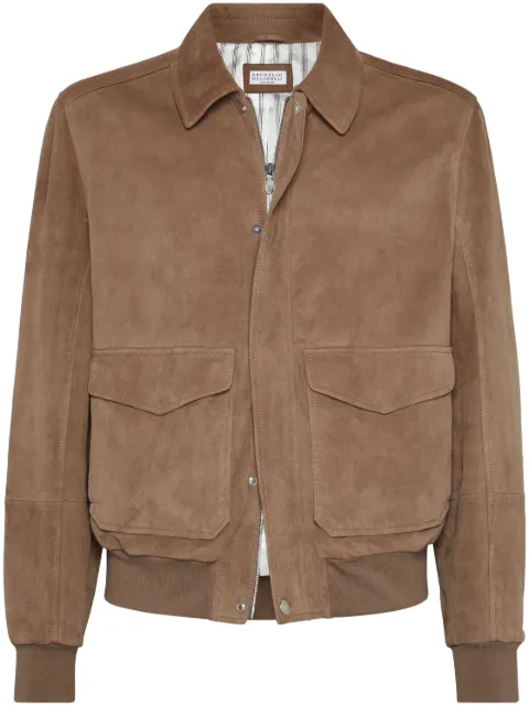Brunello Cucinelli aviator jacket Brown MPCAO2026C2782