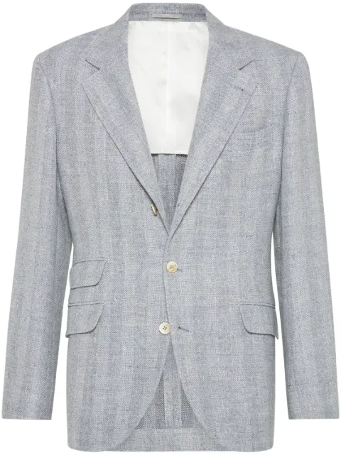 Brunello Cucinelli single-breasted blazer Grey MR4757BWDC008