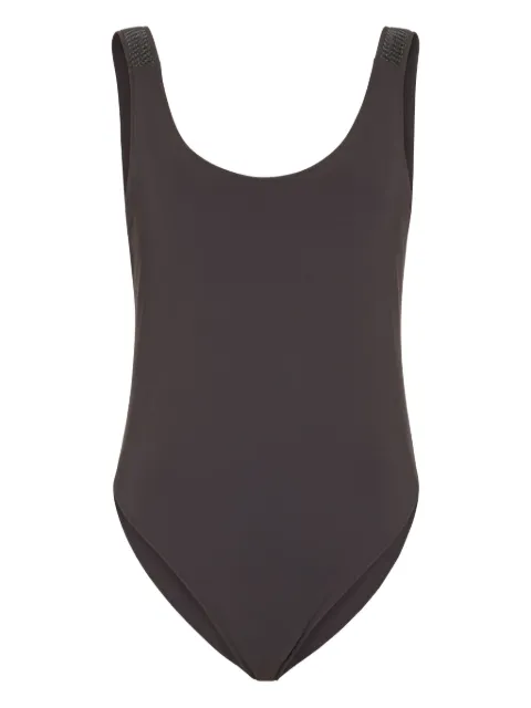 Brunello Cucinelli Monili chain-embellished swimsuit Brown ML902VS699C525