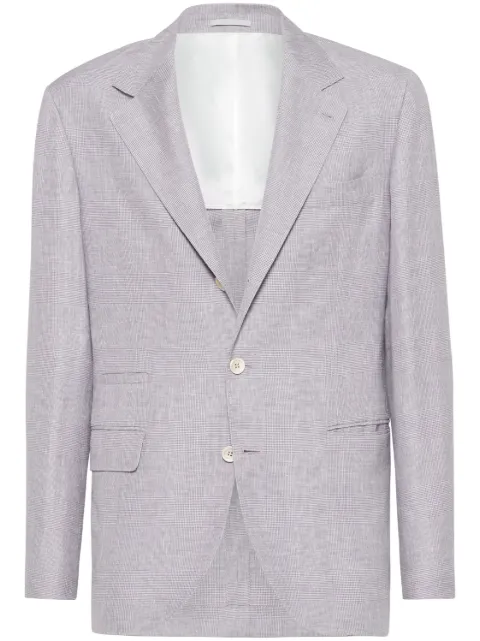 Brunello Cucinelli Prince of Wales check blazer Purple MR4797BTDC1142