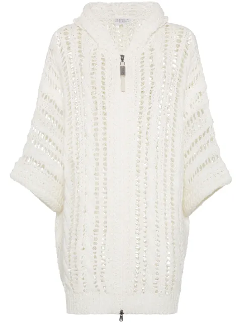 Brunello Cucinelli cable-knit cardigan White M3Y351806C2723