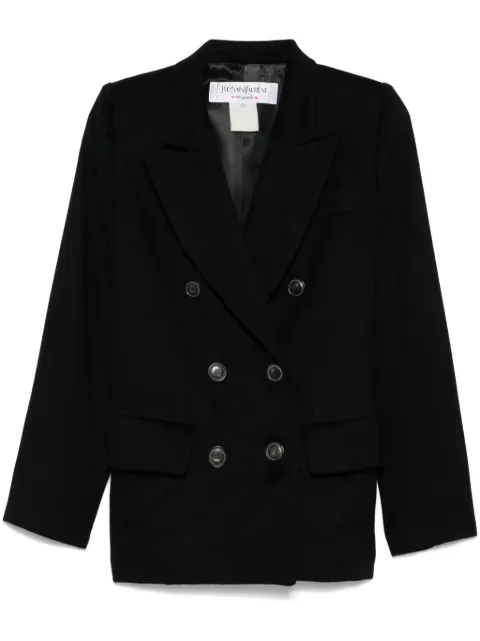 Saint Laurent Pre-Owned 1990s cashmere blazer Black SA1200RH