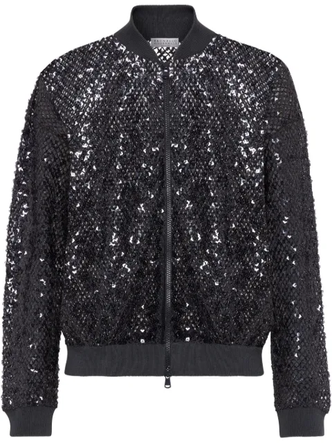 Brunello Cucinelli sequinned jacket Blue MRTR20916CYD30