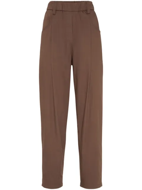 Brunello Cucinelli Monili chain-detail straight-leg trousers Brown M0H93P8907C8705