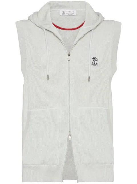 Brunello Cucinelli knitted vest Grey M29200417GC2719