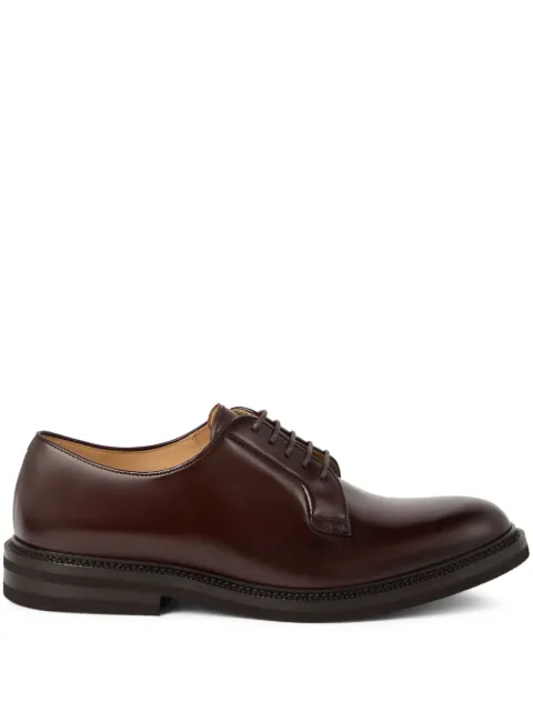 Brunello Cucinelli lace-up leather derby shoes Brown MZUVRNF721C8033