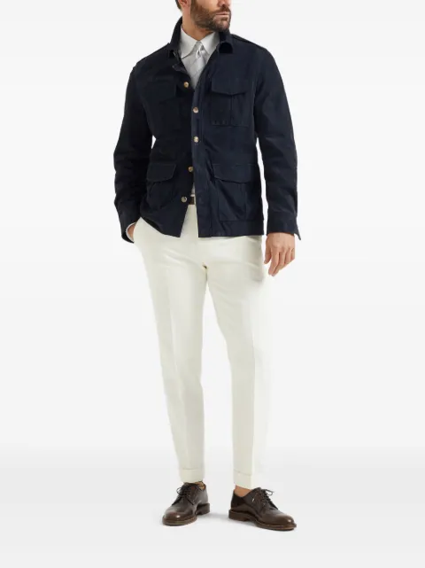 Brunello Cucinelli gabardine trousers White ME262I1770C7182