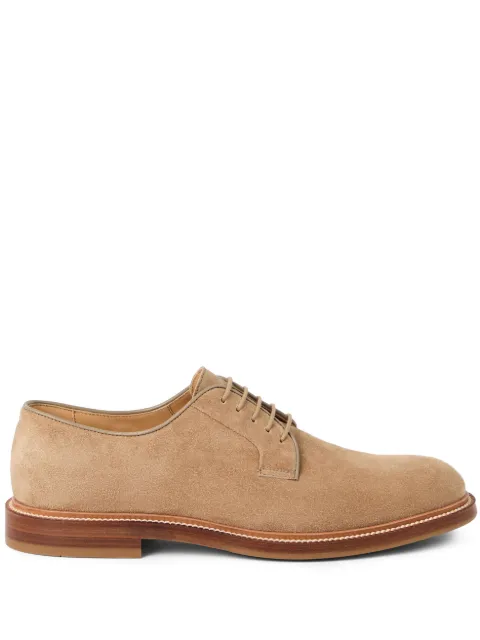Brunello Cucinelli suede derbu shoes Brown MZUPEAU724C8051
