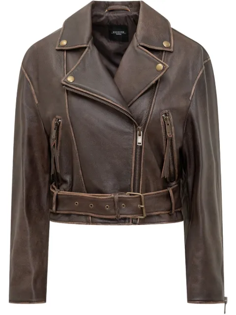 Weekend Max Mara Saletta biker jacket Brown 2425446041600